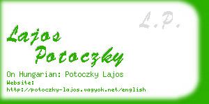 lajos potoczky business card